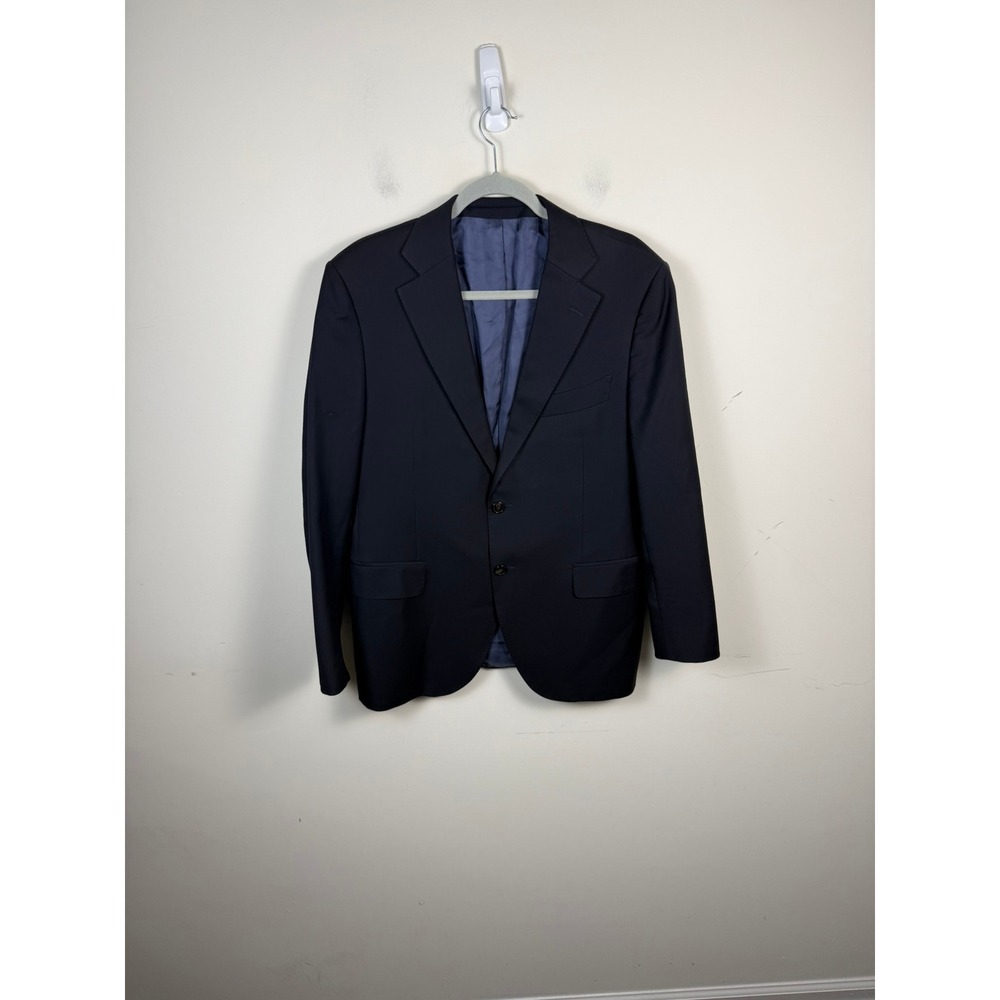 Suitsupply Black Vitale Barberis Canonico Wool Blazer Sport Coat 42R Italy